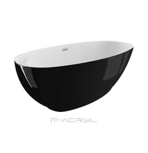M-Acryl Zen kád 165x75 fekete