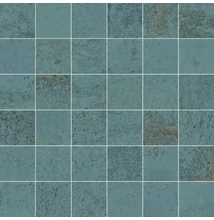 aparici metallic green natural mosaico padló 29,75x29,75/5x5 cm