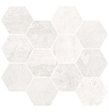 aparici metallic white natural mosaico hexagonal padló 28x30 cm