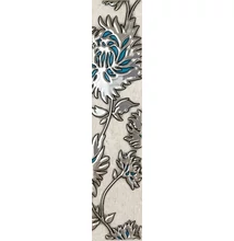 domino gris flower turkus 7,4x36 cm