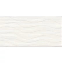 cersanit soft romantic ps803 white satin wave structure csempe 29,8x59,8 cm