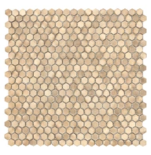 dunin allumi gold hexagon 14 matt mozaik 30x30 cm