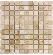 dunin travertine crema 25 glossy mozaik 30,5x30,5 cm