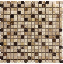 dunin travertine crema mix 15 glossy mozaik 30,5x30,5