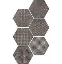 EQUIPE CORALSTONE HEXAGON MELANGE BLACK 29,2X25,4