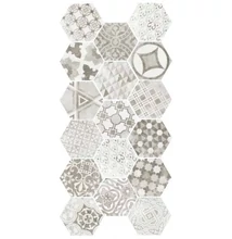 equipe hexatile cement garden grey 20x17,5 cm