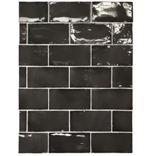 equipe manacor black csempe 7,5x15 cm