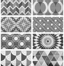 EQUIPE METRO PATCHWORK B&W 7,5X15 cm