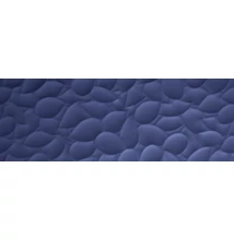 love genesis leaf deep blue matt ret csempe 35x100 cm