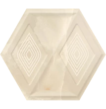 paradyz illusion beige heksagon struktura csempe 19,8x17,1 cm