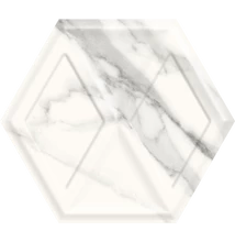 paradyz morning bianco heksagon structure 19,8x17,1 cm