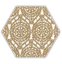 paradyz shiny lines gold hexagon inserto A 19,8x17,1 cm