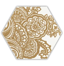 paradyz shiny lines gold hexagon inserto B 19,8x17,1 cm