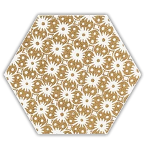 paradyz shiny lines gold hexagon inserto D 19,8x17,1 cm