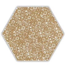 paradyz shiny lines gold hexagon inserto F 19,8x17,1 cm