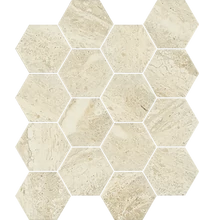 kwadro sunlight stone beige hexagon mozaik 22x25,5 cm