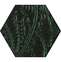 paradyz urban colours green glass inserto hexagon 19,8x17,1 cm