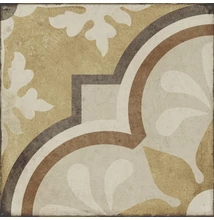 ragno ottocento decoro tappeto4 ambra R86U 20x20 cm