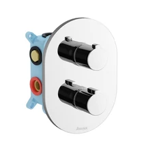 ravak chrome termosztátos falba süllyesztett csaptelep 3 utas r-boxhoz multi, cr 067.00