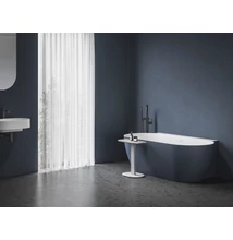 ravak freedom wall II tec térbenálló akrilkád 170x87 fehér/ deepsea blue, króm lefolyóval