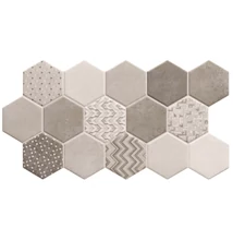 realonda habitat hex ice csempe 26,5x51 cm