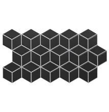 realonda rhombus black 26,5x51 cm