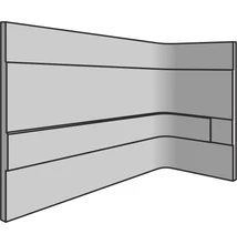 rondine wall art belső sarok elem 9,5x19,5 cm