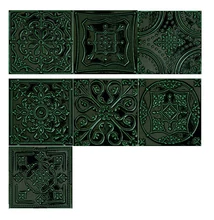 tubadzin Tinta green dekor 14,8x14,8 cm