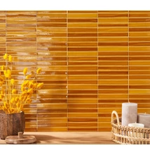 amadis short stick crackle mustard csempe 2x15 cm