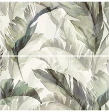 cersanit forli leaves green 2 darabosinserto satin csempe 58x89 cm