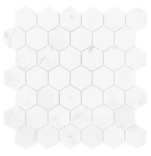 dunin black&white carrara white hexagon 48 glossy 29,8x30,2 cm