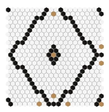 dunin mini hexagon rombdance black matt 50,2x52,3 cm