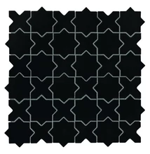 dunin star & cross black matt 30,2x30,2 cm