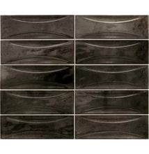 equipe hanoi arco black ash csempe 6,5x20 cm
