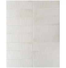 equipe raku line white csempe 6x18,6 cm