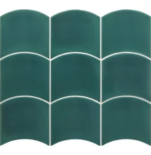 equipe wave teal grassy gloss csempe 12x12 cm