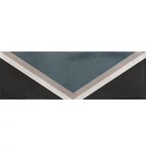 la fabbrica small trend rhombus black fényes csempe 6,5x20 cm