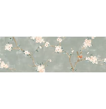 ragno mixed decoro fiore di pesco verde touch B csempe RA1X 40x120 cm