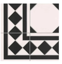 realonda oxford negro esquina 33,3x33,3 cm