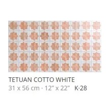 realonda tetuan cotto white 31x56 cm