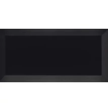 ribesalbes bisel negro matte csempe 10x20 cm