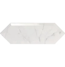 ribesalbes picket beveled carrara glossy csempe 10x30 cm