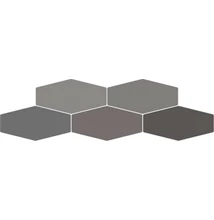 ribesalbes sailing hex dark grey  gloss csempe 10x20 cm