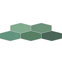 ribesalbes sailing hex emerald gloss csempe 10x20 cm