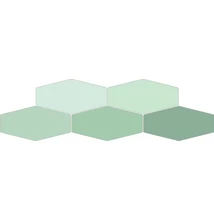 ribesalbes sailing hex green gloss csempe 10x20 cm