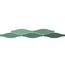 ribesalbes sailing wave emerald gloss csempe 7,5x30 cm