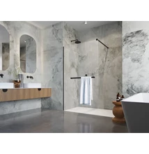 radaway modo new black II 80 zuhanyfal törölköző tartóval, 200x160 cm 