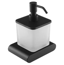 sapho flori szappanadagoló 300 ml tejüveg/matt fekete RF019/15