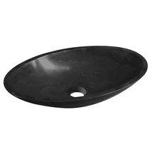 sapho blok pultra szerelhető mosdó, matt Marquin fekete 60x11x35 cm, 2401-40