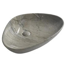 sapho dalma pultra szerelhető mosdó, szürke márvány 58,5x14x39 cm, MM213